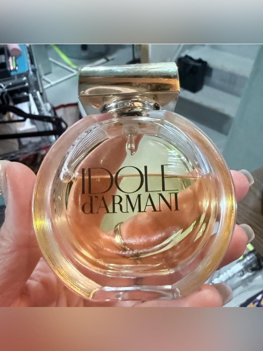 RARE Giorgio Armani Idole d'Armani Women's Perfume in Peachy Gold Bottle